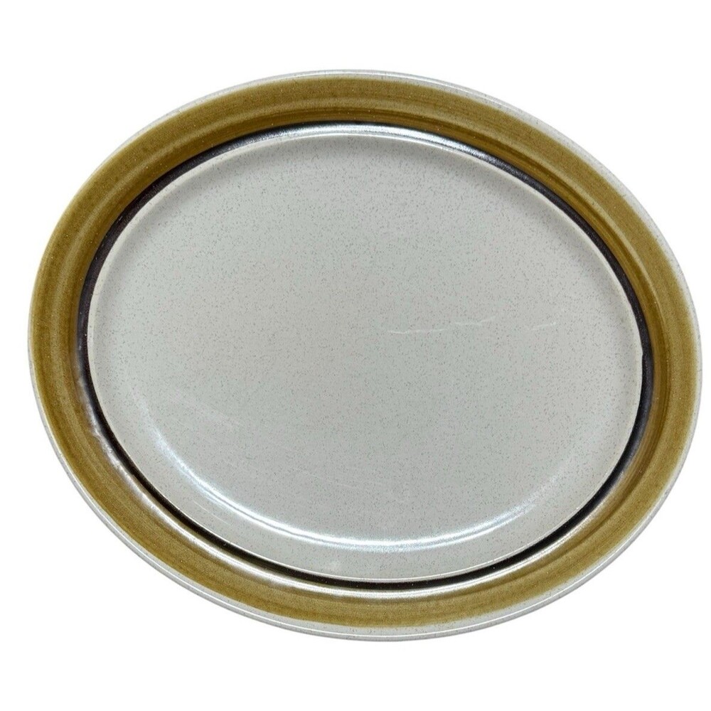 Vintage 60s Franciscan Fashion Manor ZINNIA Oval Serving Platter MCM Earthenware